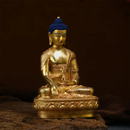 Bronze Buddha Statue: Tibetan Immovable Buddha Sculpture, Home Decor