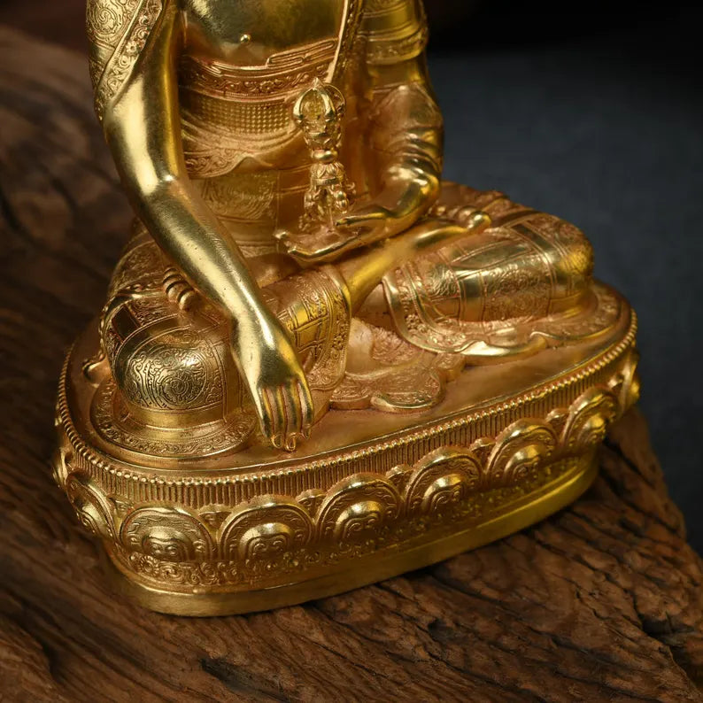 Bronze Buddha Statue: Tibetan Immovable Buddha Sculpture, Home Decor
