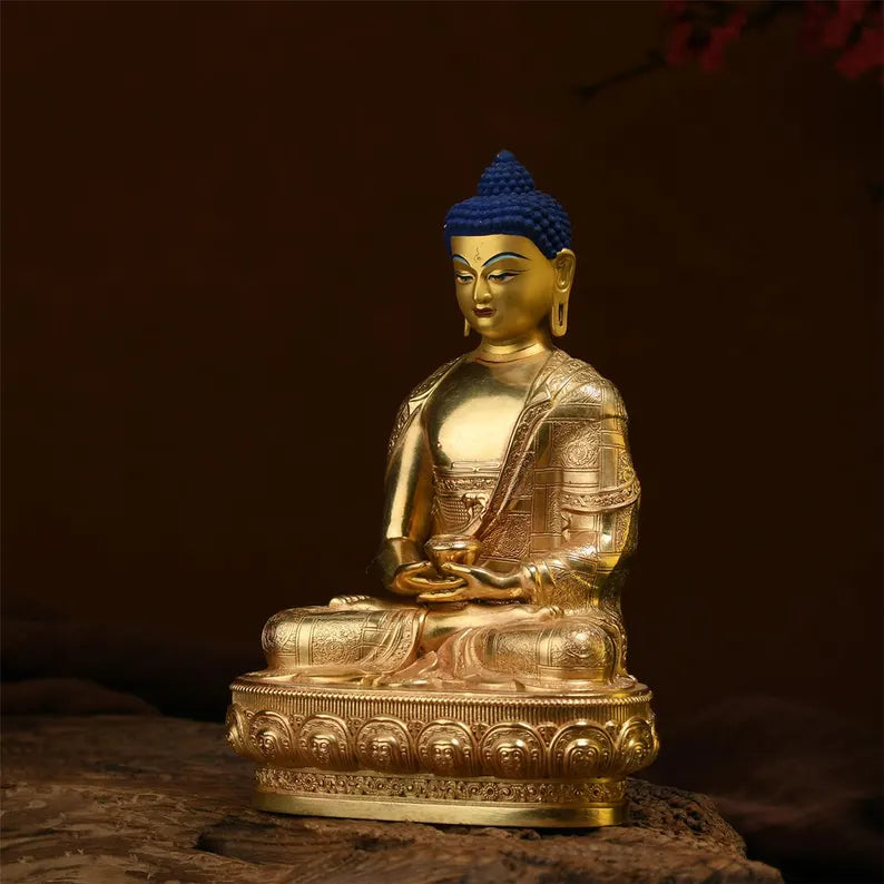 Amitabha，Tibetan/Nepalese bronze Buddha statue，Home decoration, Buddha sculpture, anniversary, gift, Christmas