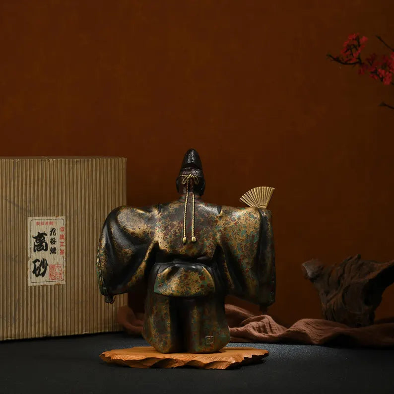 Painted bronze sculptures - Ancient Japanese figure sculptures, decorative arts, religion, anniversary, gifts, family memorials