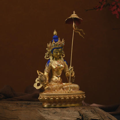 Brass Maha Sitatapatra Buddha Statue - White Umbrella Mother