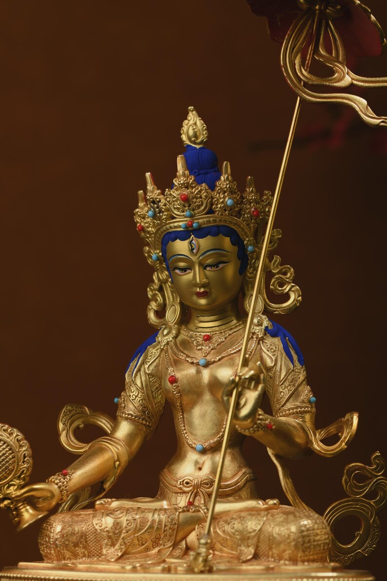 Brass Maha Sitatapatra Buddha Statue - White Umbrella Mother