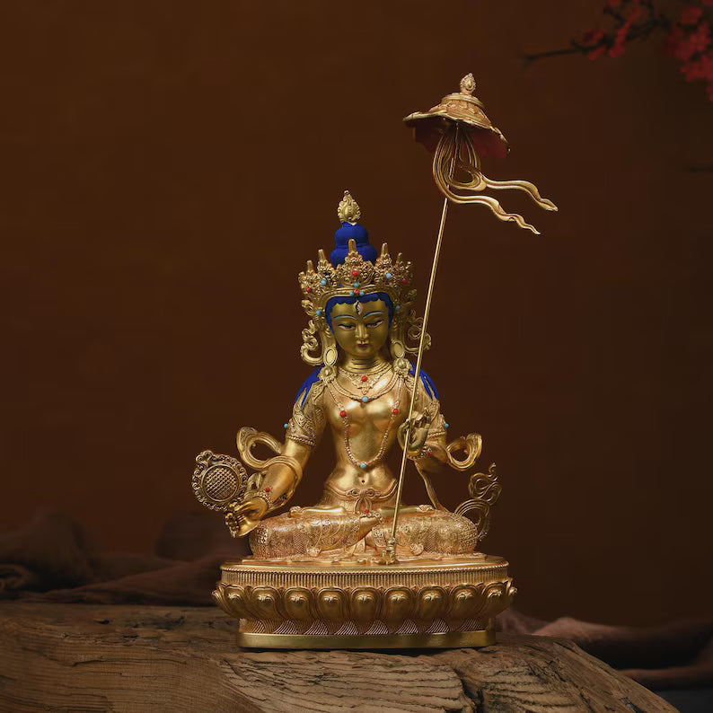 Brass Maha Sitatapatra Buddha Statue - White Umbrella Mother