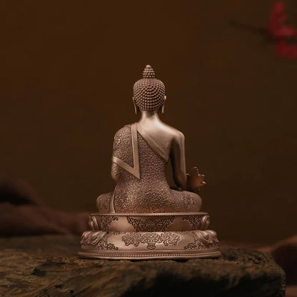 Medicine Rishi Light Tathagata,(Medicine Buddha), Sanskrit Bhai? ajya guru vaid rya prabh arajja, Bronze Buddha, prayer, ritual.
