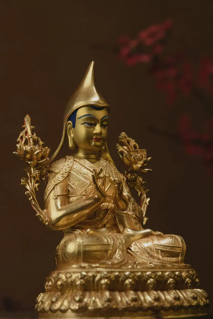 Bronze Zongkoba Buddha Statue - Tibetan/Nepal Home Decor (16cm)
