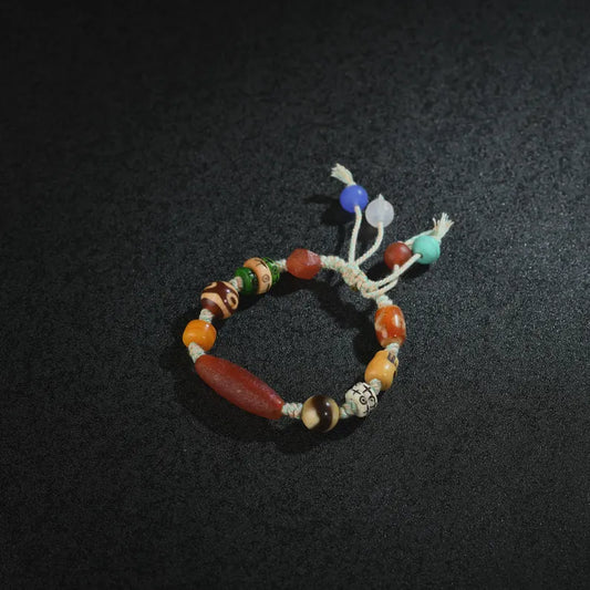 Tibetan/Himalayan antique bracelet, Agate Dzi Bracelet, hand woven Boedi Tianzhu bracelets, prayer, gifts, amulets，