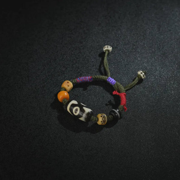 Tibetan/Himalayan antique bracelet, Three eyes dzi bracelet, hand woven Boedi Tianzhu bracelets, prayer, gifts, amulets，