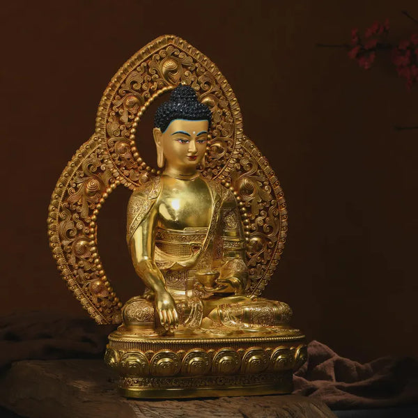 Tibetan Bronze Buddha Statue: Gautama Sculpture, Home Prayer Decor