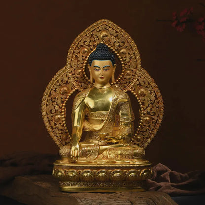 Tibetan Bronze Buddha Statue: Gautama Sculpture, Home Prayer Decor