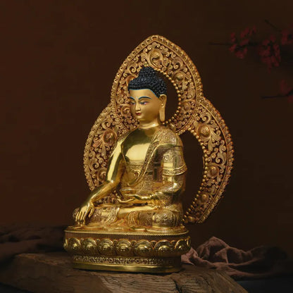 Tibetan Bronze Buddha Statue: Gautama Sculpture, Home Prayer Decor
