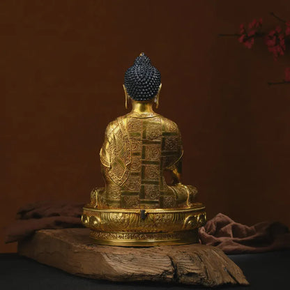 Tibetan Bronze Buddha Statue: Gautama Sculpture, Home Prayer Decor