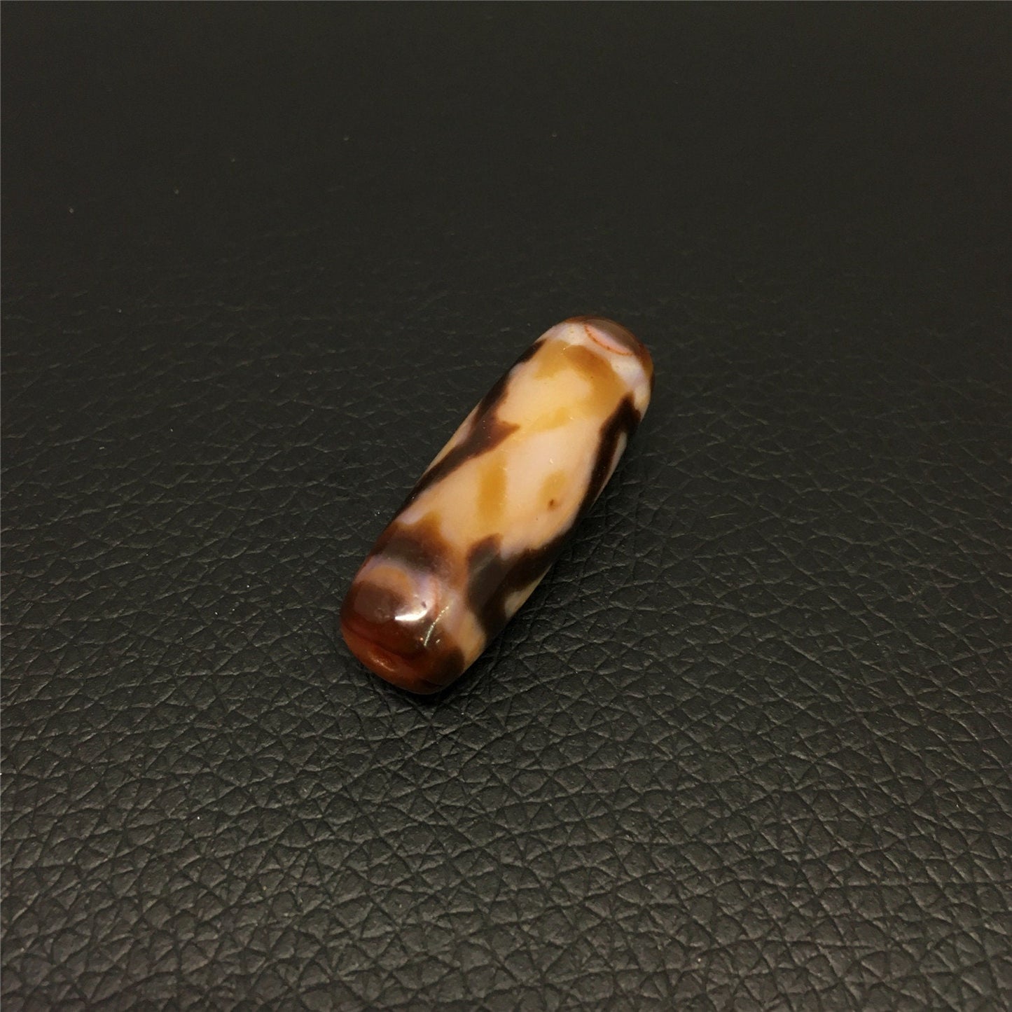 Antique Agate Dzi Bead Bracelet: Tibetan King Kong Amulet Rosary