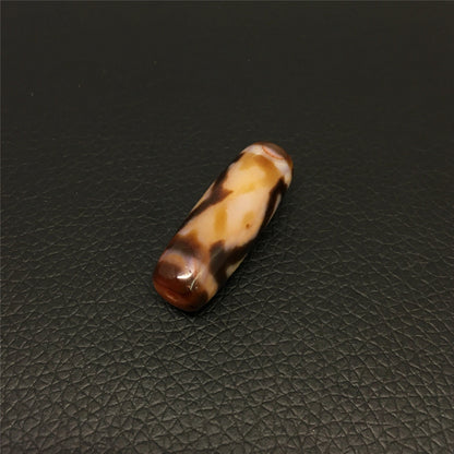 Antique Agate Dzi Bead Bracelet: Tibetan King Kong Amulet Rosary