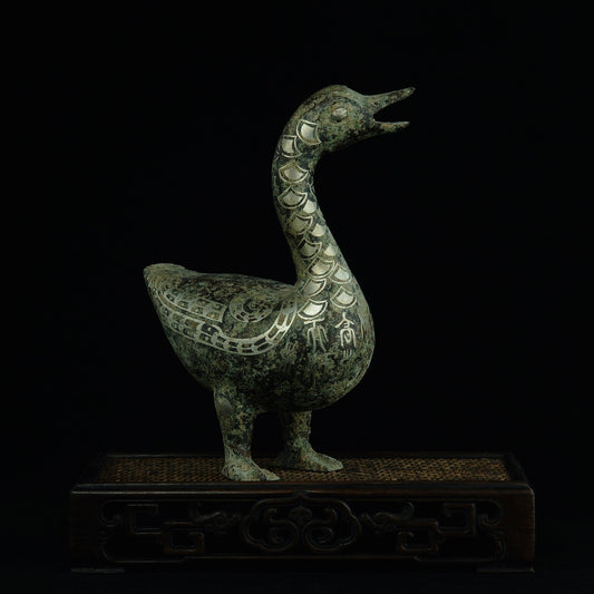 Ancient Asian bronzes, bronze flower animals, bronze ducks