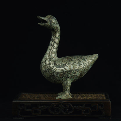 Ancient Asian bronzes, bronze flower animals, bronze ducks