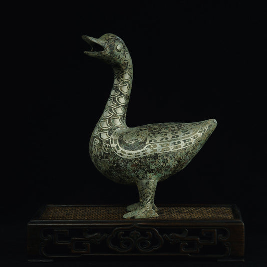 Ancient Asian bronzes, bronze flower animals, bronze ducks