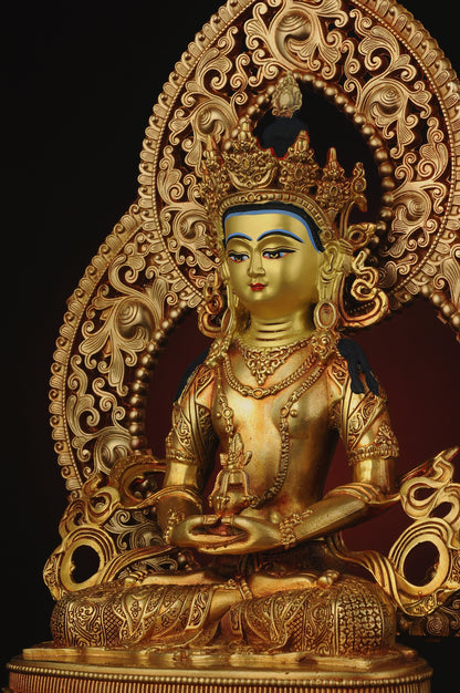 Amitayus Buddha Statue: Bronze Longevity Buddha, Blessing Ceremony