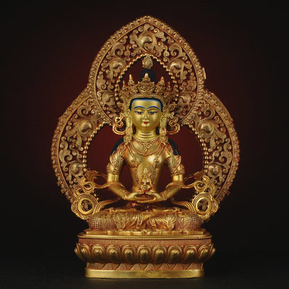 Amitayus Buddha Statue: Bronze Longevity Buddha, Blessing Ceremony