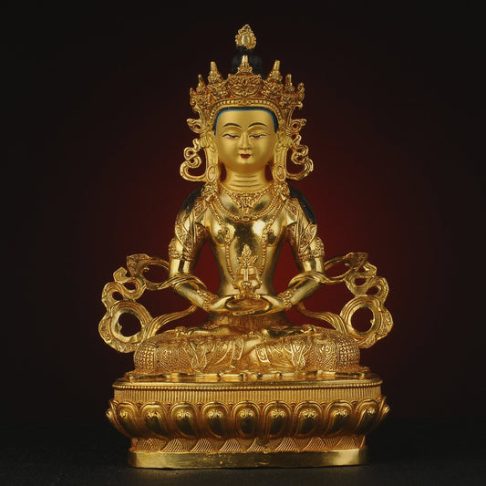 Amitayus Buddha Statue: Bronze Longevity Buddha, Blessing Ceremony Gift