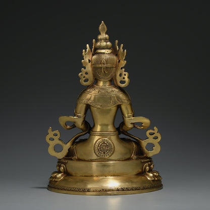Amitayus Buddha Statue: Bronze Blessing Ceremony Decor