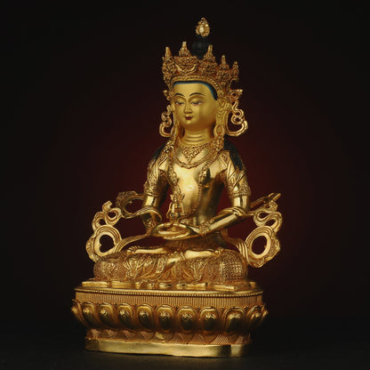 Amitayus Buddha Statue: Bronze Longevity Buddha, Blessing Ceremony Gift