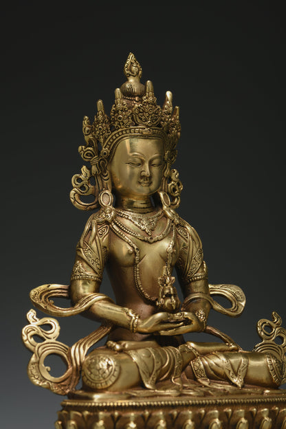 Amitayus Buddha Statue: Bronze Blessing Ceremony Decor