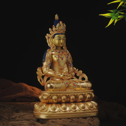 Amitayus Buddha Statue: Bronze Longevity Buddha, Blessing Ceremony