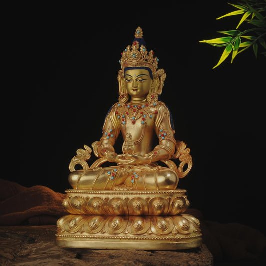 Amitayus Buddha Statue: Bronze Longevity Buddha, Blessing Ceremony