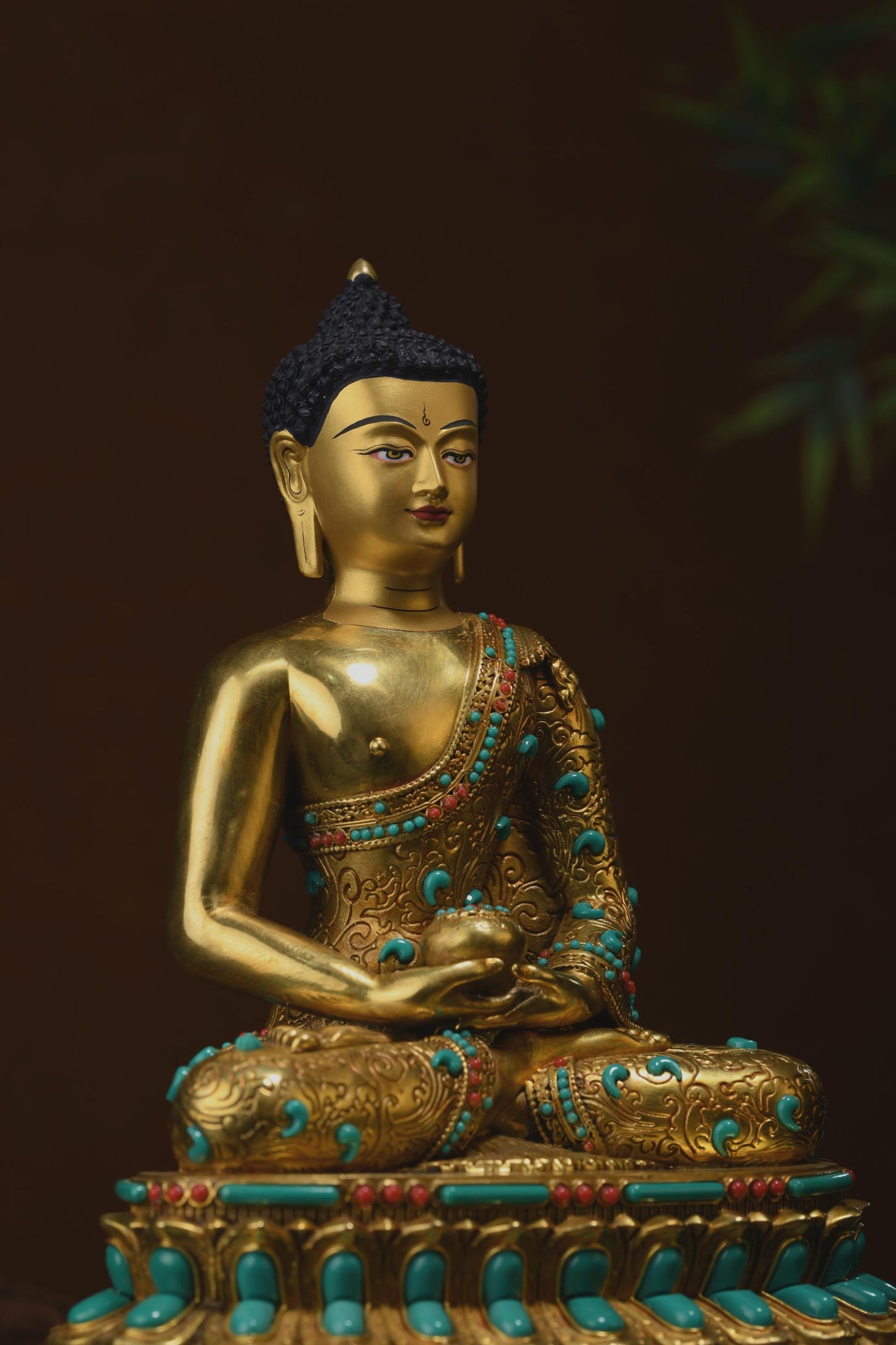 Amitabha Buddha Statue: Tibetan Bronze Sculpture, Home Decor (17cm)