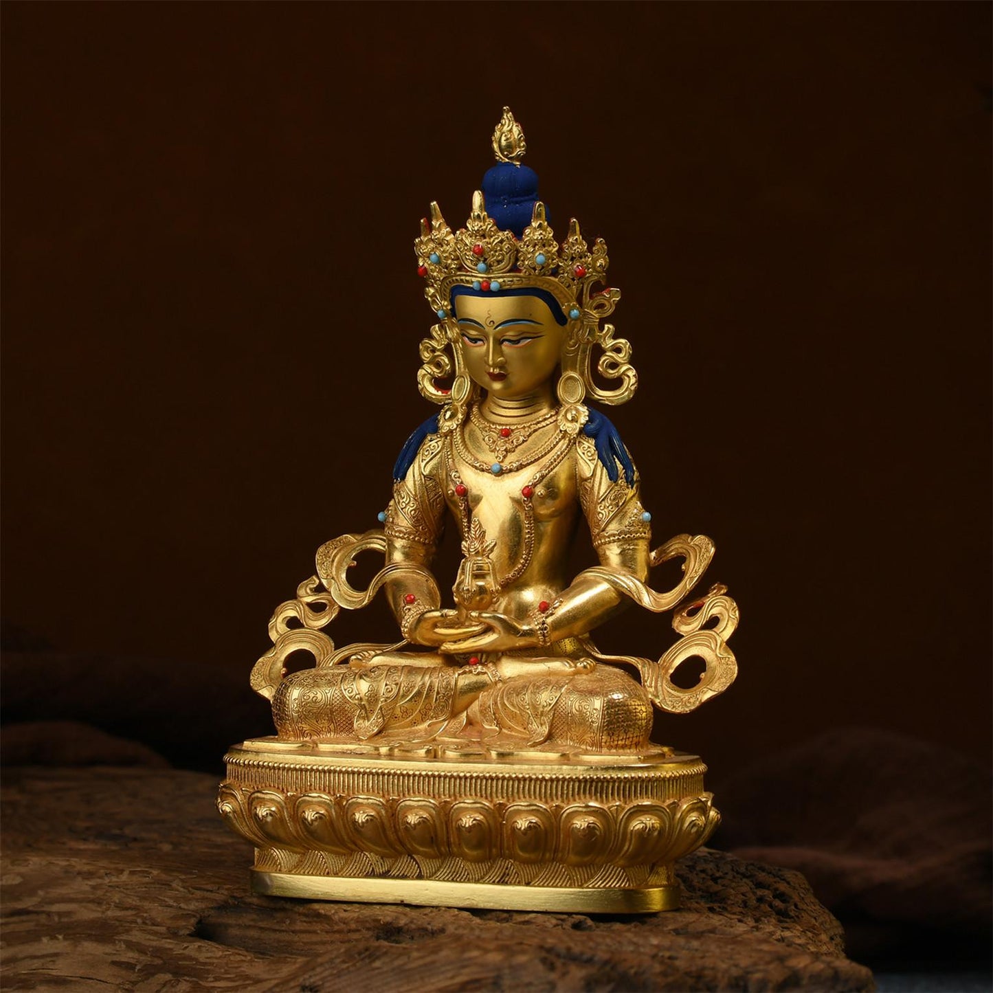 Amitayus Buddha Statue: Bronze Blessing Ceremony Decor