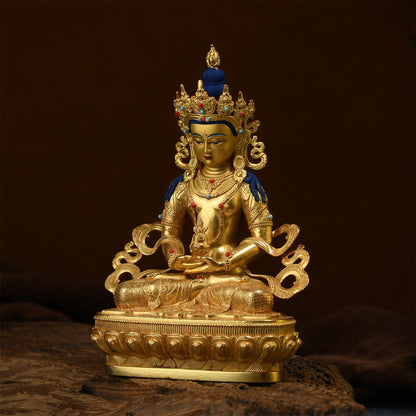 Amitayus Buddha Statue: Bronze Blessing Ceremony Decor