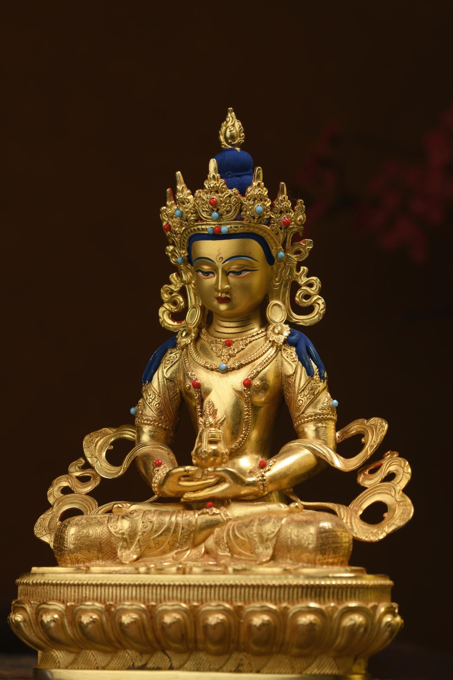 Amitayus Buddha Statue: Bronze Blessing Ceremony Decor