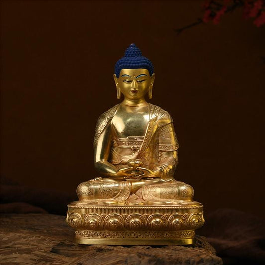 Amitabha Buddha Statue: Tibetan Bronze Sculpture, Home Decor