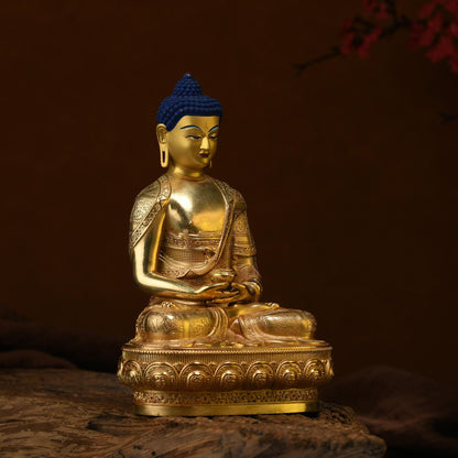 Amitabha Buddha Statue: Tibetan Bronze Sculpture, Home Decor