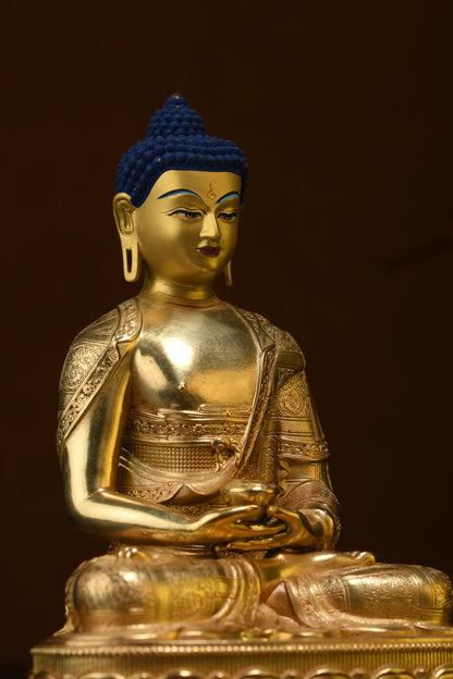 Amitabha Buddha Statue: Tibetan Bronze Sculpture, Home Decor