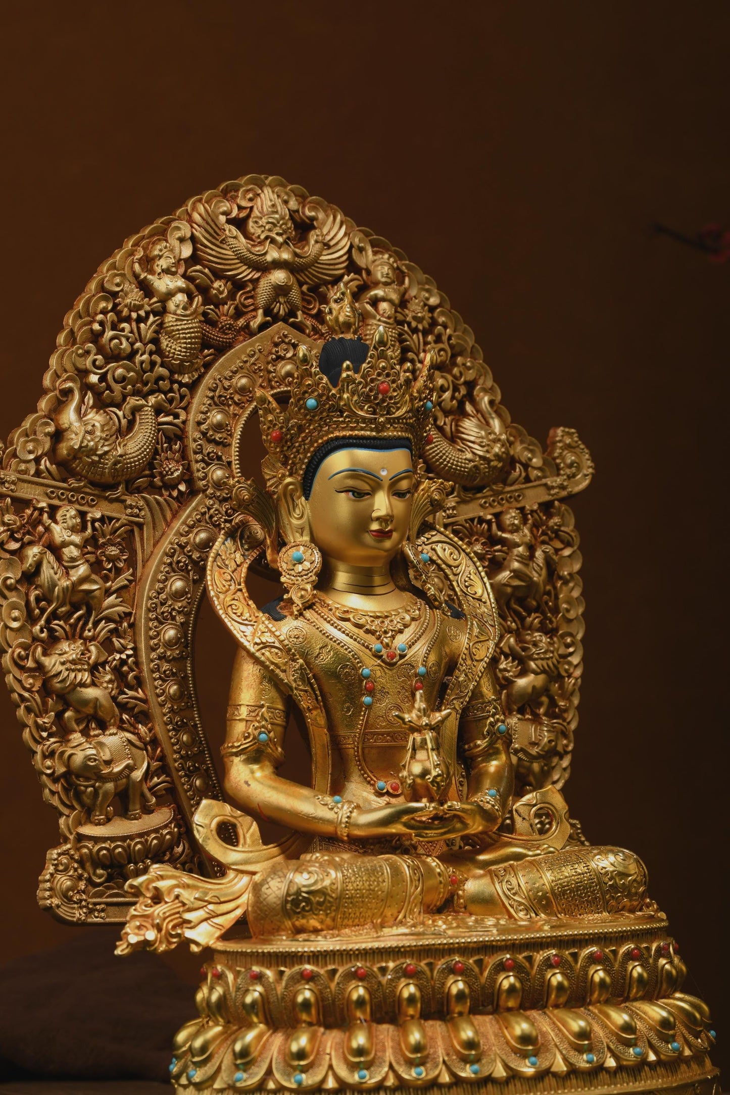 Amitayus，Buddha of Longevity， Exquisite (Longevity Buddha) Buddha Statue, Bronze Buddha Statue Blessing, Ceremony, Unique Gift