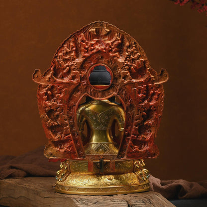 Amitayus，Buddha of Longevity， Exquisite (Longevity Buddha) Buddha Statue, Bronze Buddha Statue Blessing, Ceremony, Unique Gift